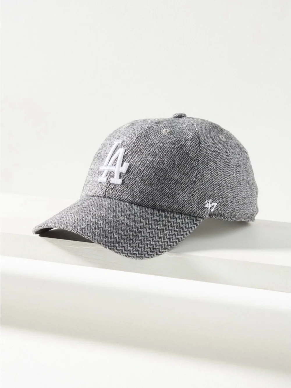 Anthropologie LA Dodgers Herringbone Baseball Cap - Navy/White